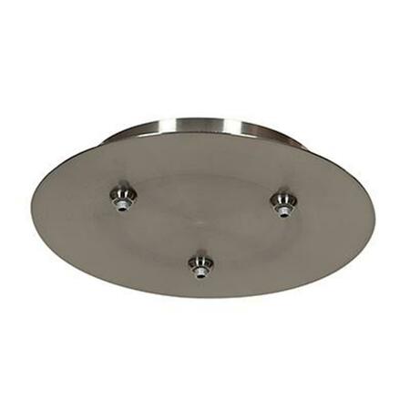 UNIJACK Three Light Canopy- Brushed Steel Finish 87120UJ-BS